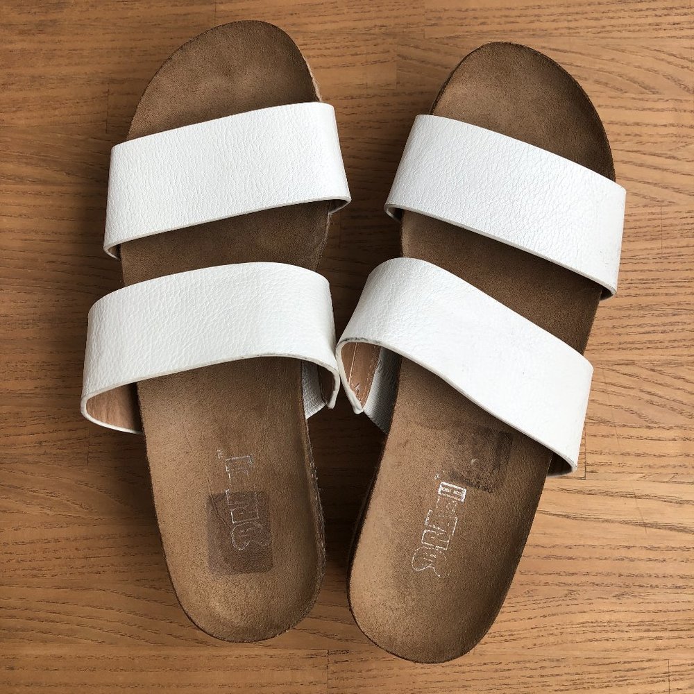 Brash Payless White Skyline Horizon Wedge Sandals Size 8 | Women's Sandals